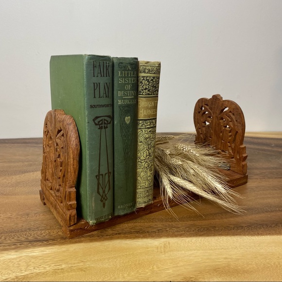 Vintage Accents Indian Carved Wood Folding Book Holder Adjustable Length Poshmark